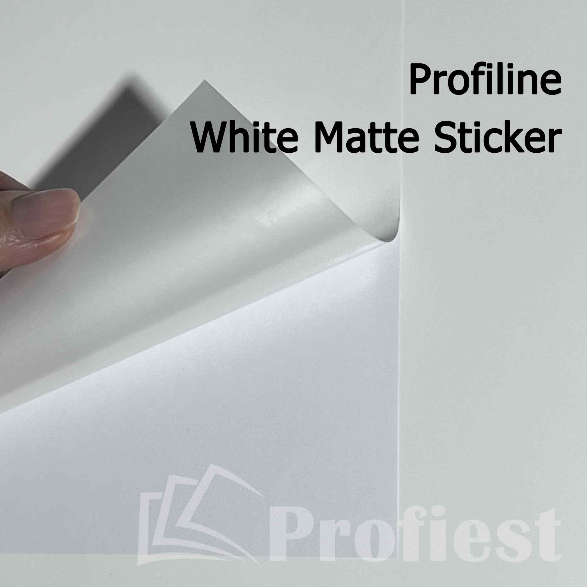 A4: Profiline Matte White Sticker 75UM