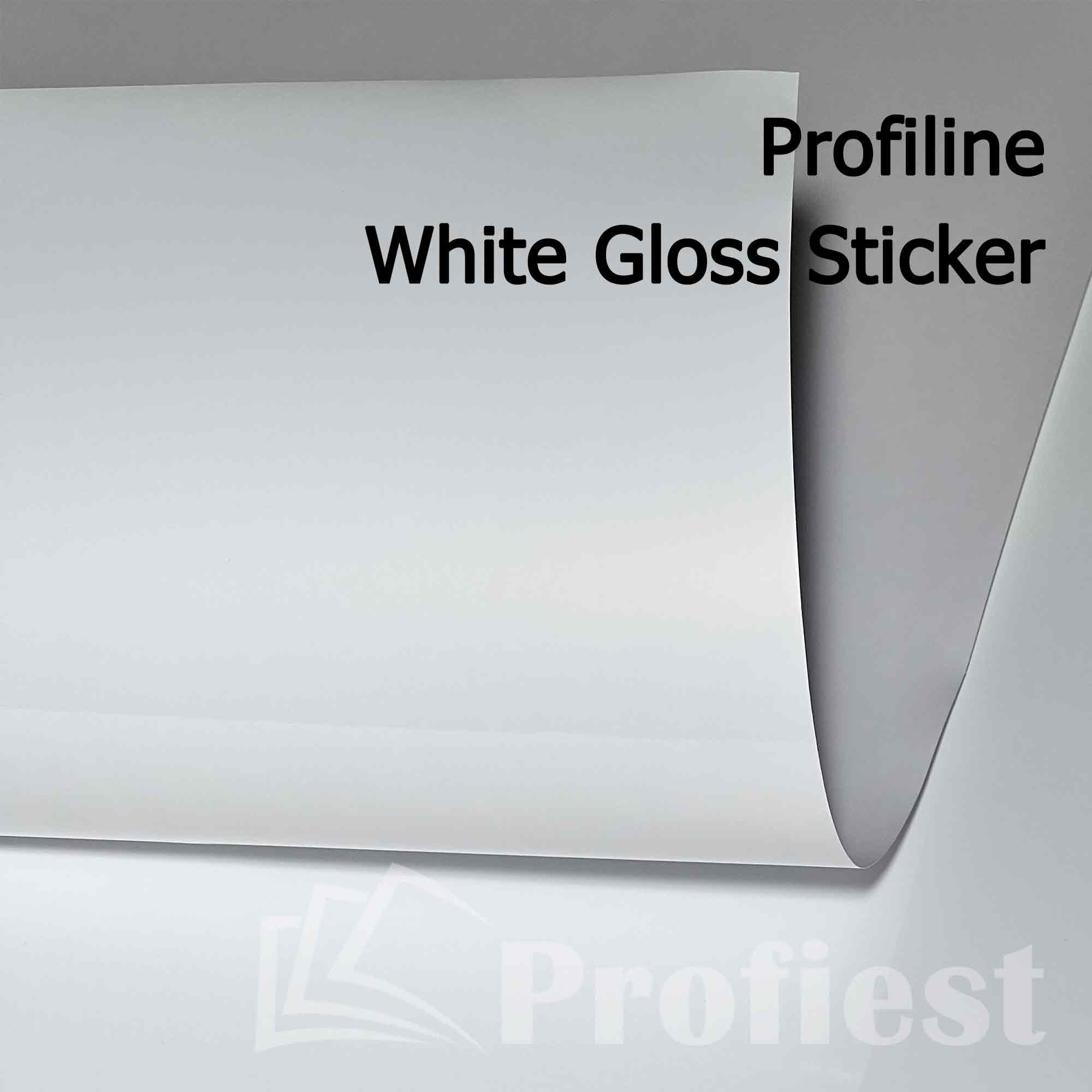 Profiline Gloss White Sticker 75UM 72x102 (250)